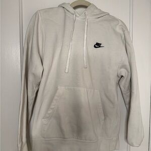 Nike Men's Off-White Hoodie with Black Logo